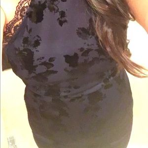 Blue and black Floral Dress